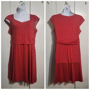 Retrolicious Red Polka Dot A-Line Dress Size 2X Vintage Style Pinup Rockabilly